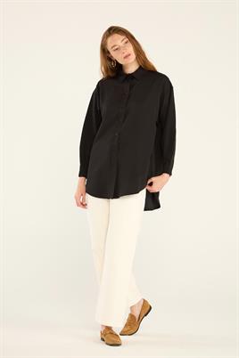 Poplin Gömlek Siyah