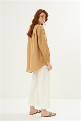 Poplin Gömlek Camel