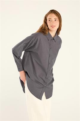 Poplin Gömlek Füme
