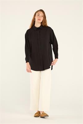 Poplin Gömlek Siyah