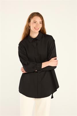 Poplin Gömlek Siyah