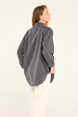 Poplin Gömlek Füme