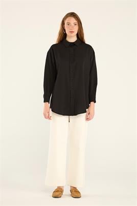 Poplin Gömlek Siyah