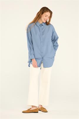 Poplin Gömlek Mavi