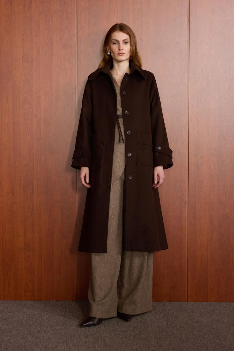 Premium Kaşe Kaban Acı kahve