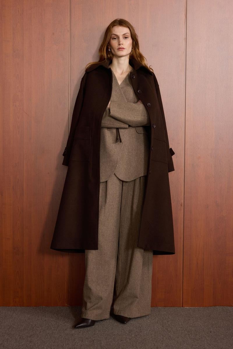 Premium Kaşe Kaban Acı kahve