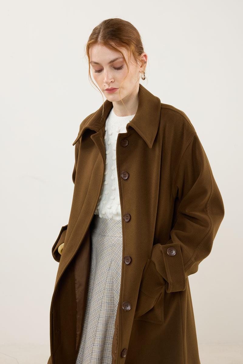 Premium Kaşe Kaban Haki