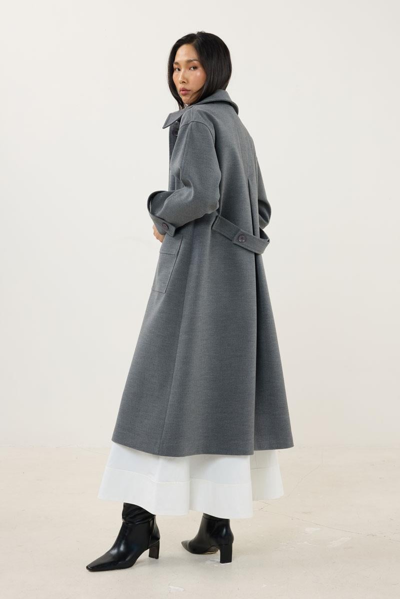 Premium Kaşe Kaban Koyu Gri