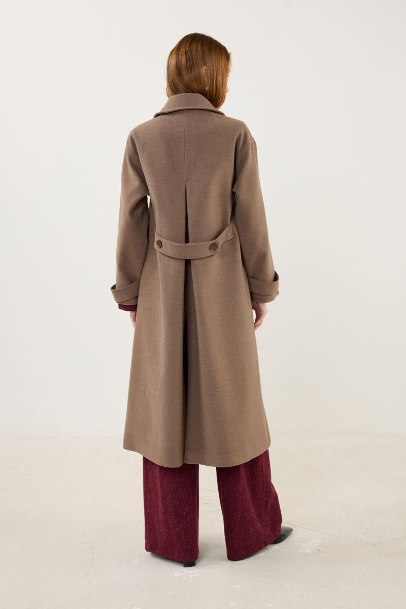 Premium Kaşe Kaban Vizon