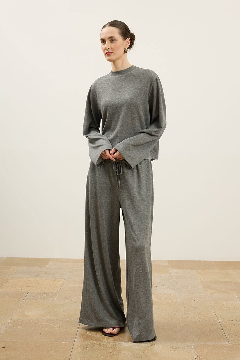 Rahat Kesim Basic Sweatshirt Antrasit