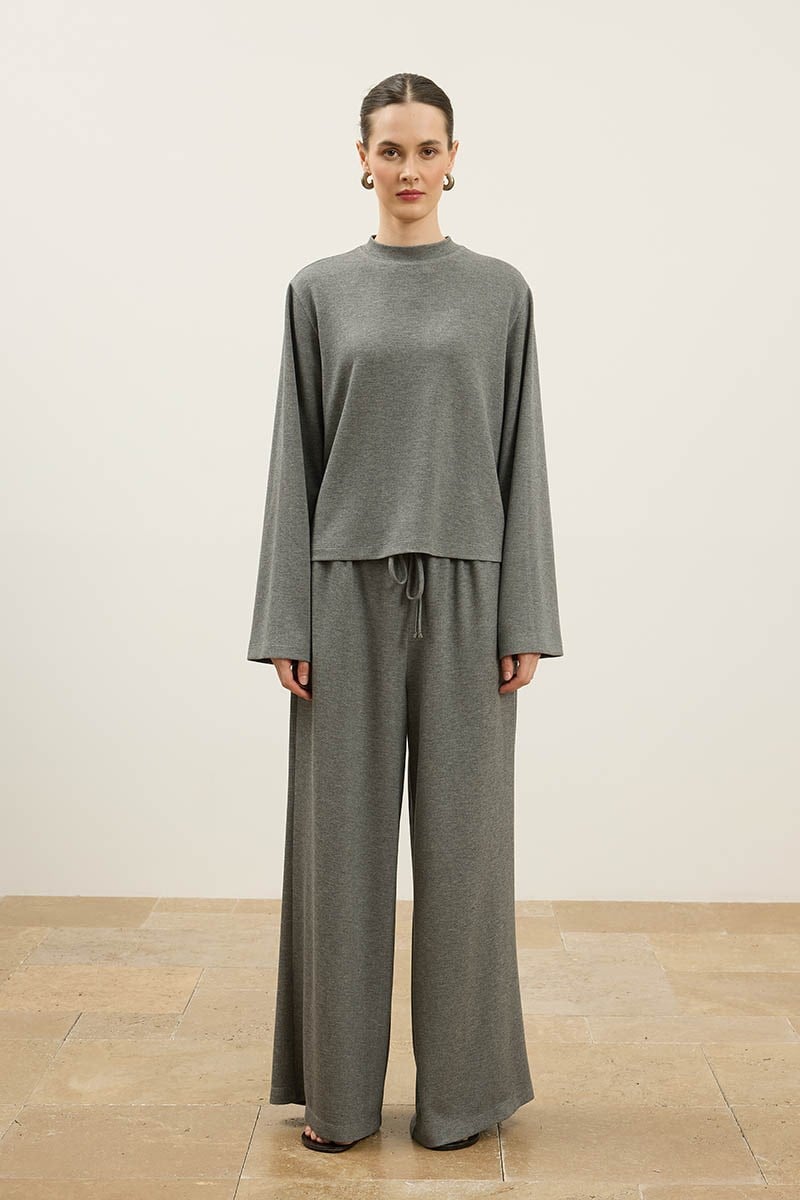 Rahat Kesim Basic Sweatshirt Antrasit