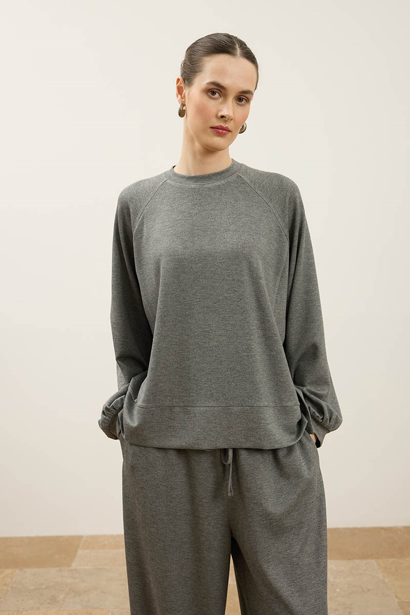 Rahat Kesim Sweatshirt Antrasit