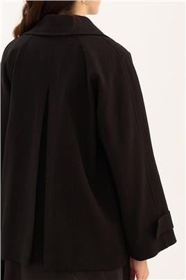 Rüzgarlık Detaylı Ceket Siyah