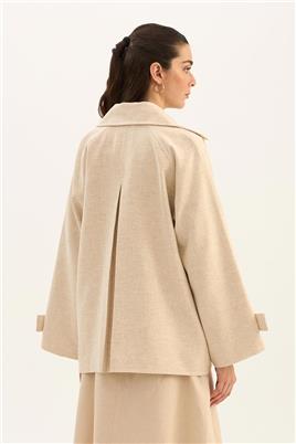 Rüzgarlık Detaylı Ceket Naturel