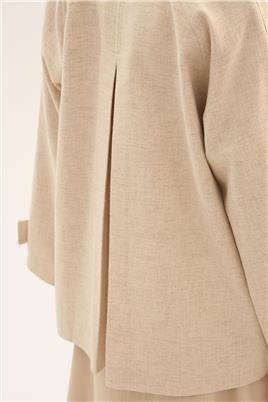 Rüzgarlık Detaylı Ceket Naturel