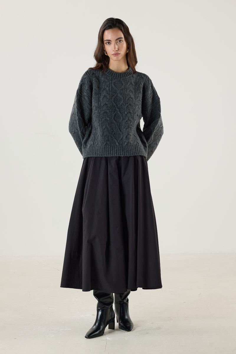 Saç Örgüsü Kazak Antrasit