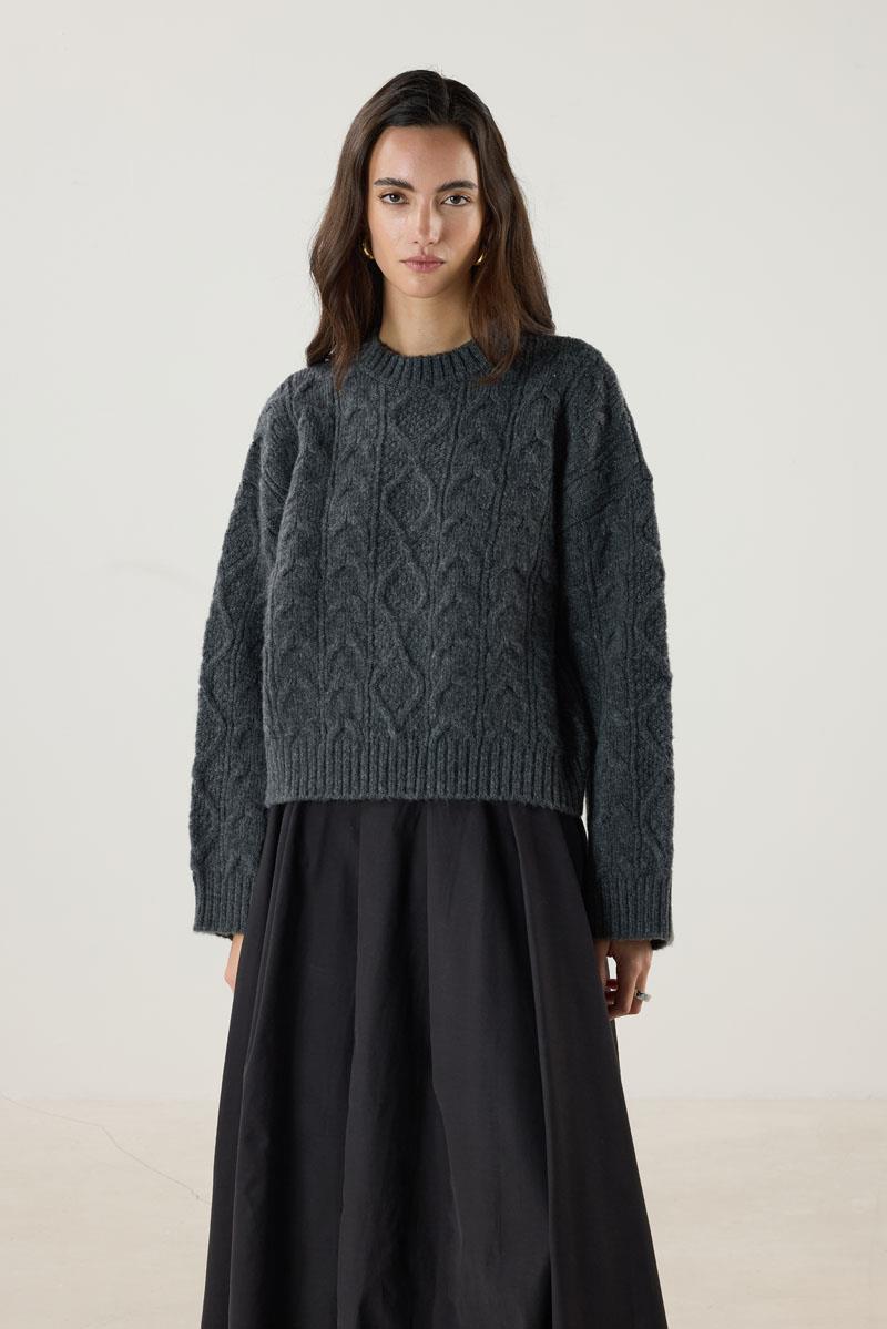 Saç Örgüsü Kazak Antrasit