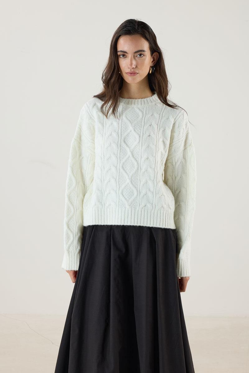 Saç Örgüsü Kazak Ekru