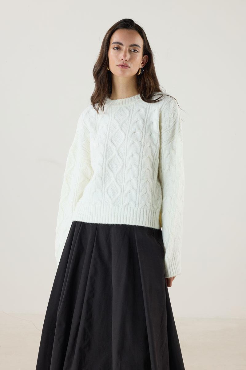 Saç Örgüsü Kazak Ekru