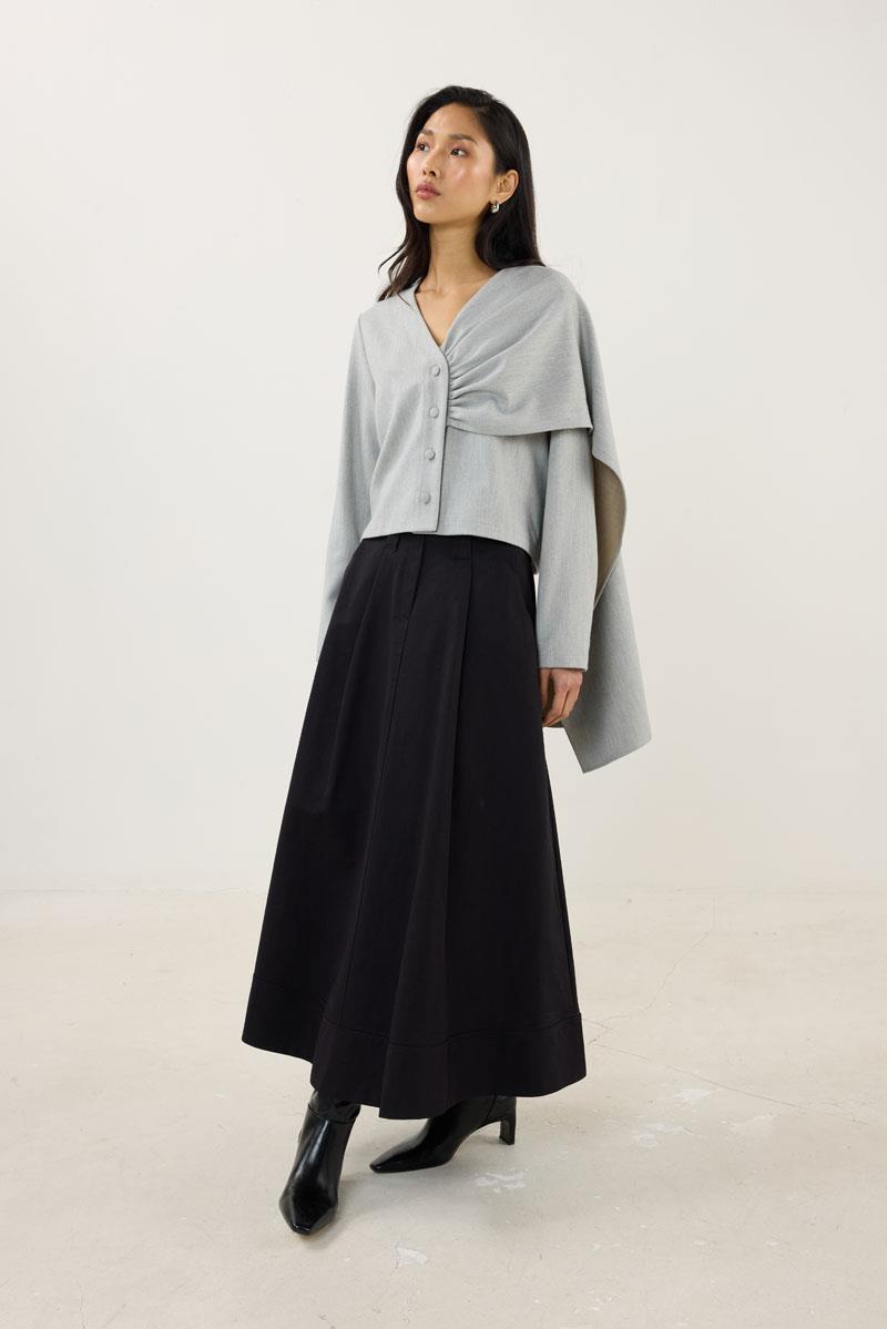 Şalı Çıkabilen Ceket Gri