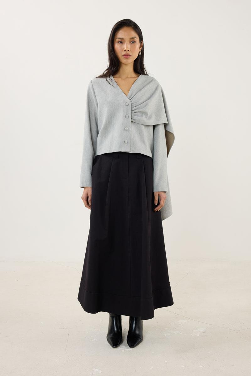 Şalı Çıkabilen Ceket Gri