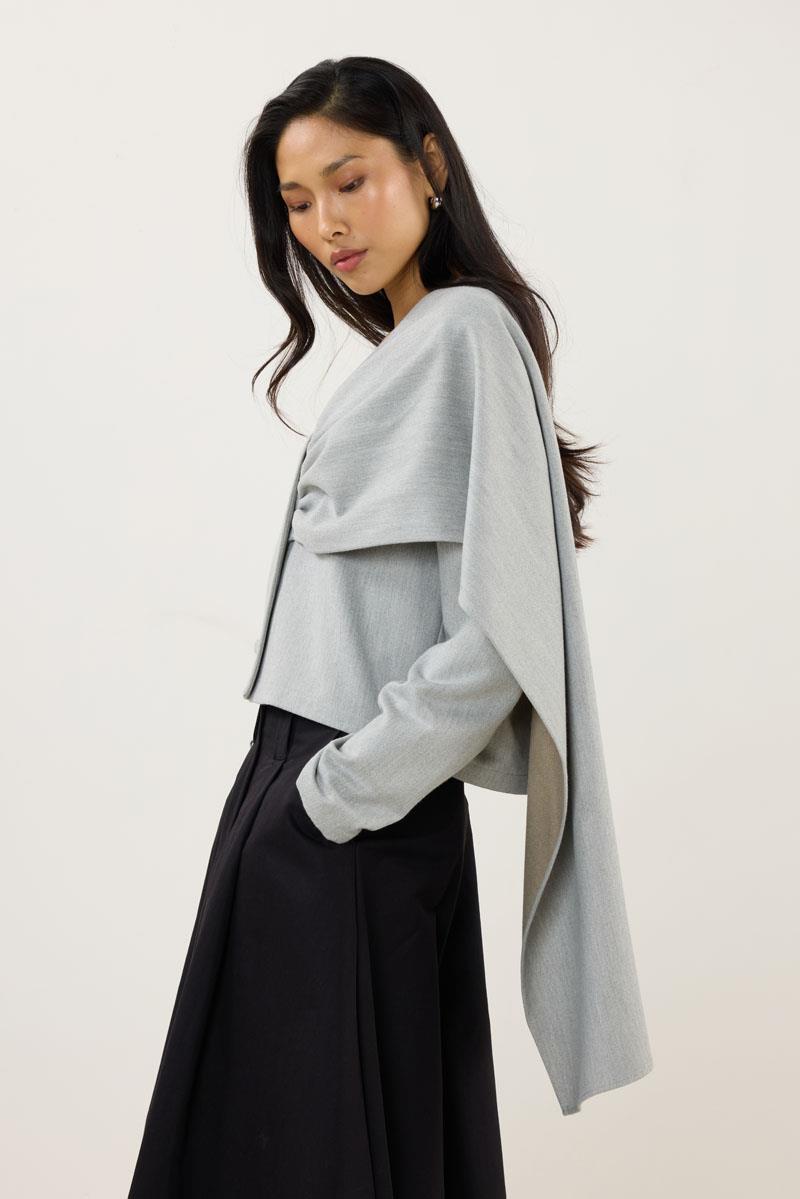 Şalı Çıkabilen Ceket Gri