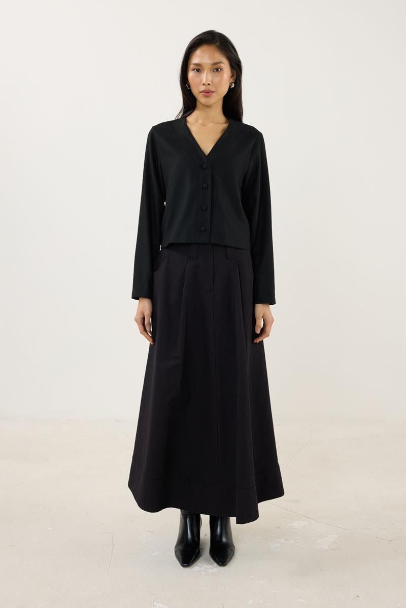 Şalı Çıkabilen Ceket Siyah