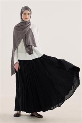 Sarmal Desenli Jakarlı Şal Antrasit