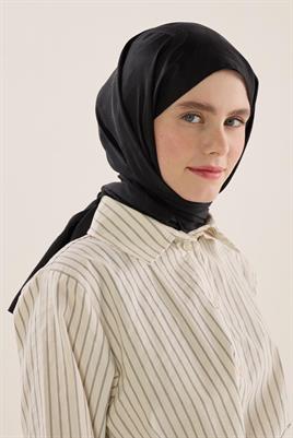 Sarmal Desenli Jakarlı Şal Siyah