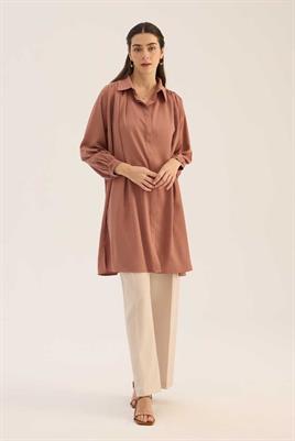 Saten Gömlek Gül kurusu