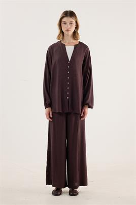 Sedef Düğmeli Bluz Bitter