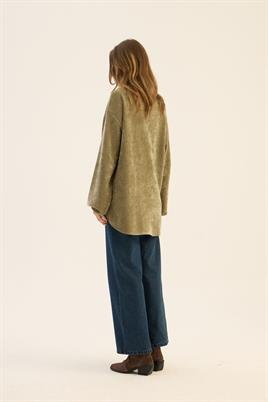 Sedef Düğmeli Kazak Çağla