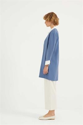 Şeritli Tunik İndigo