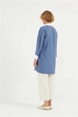 Şeritli Tunik İndigo