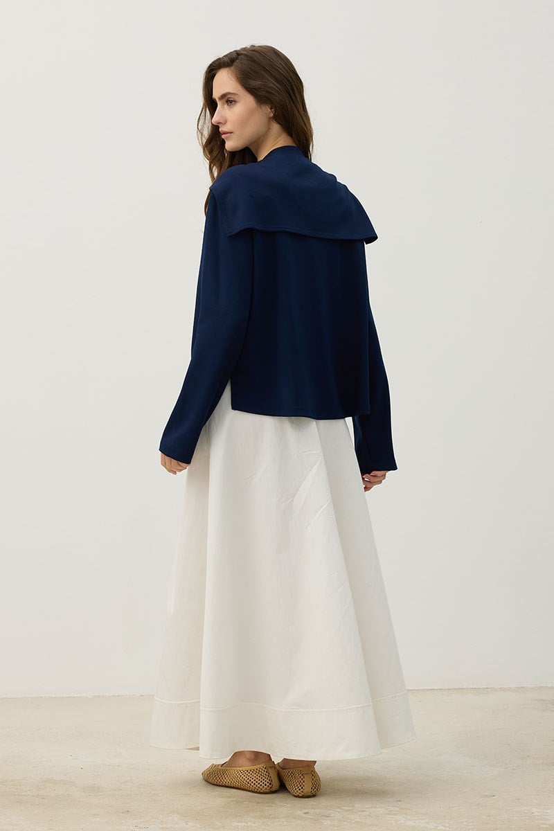 Seyyar Parçalı Sweatshirt Lacivert