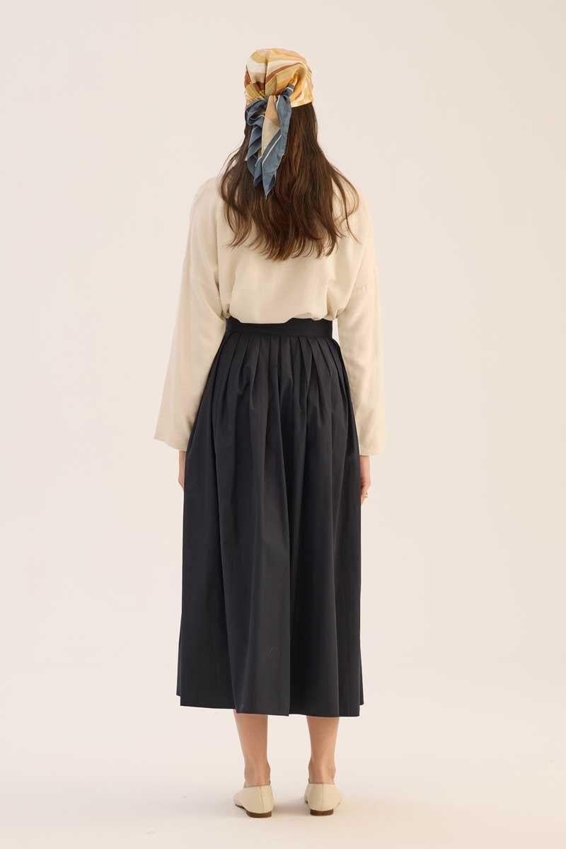 Sık Pileli Etek Lacivert