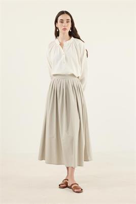 Sık Pileli Etek Taş