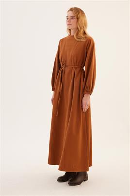 Soft Kanvas Elbise Kiremit