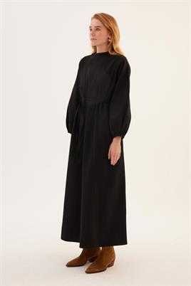 Soft Kanvas Elbise Siyah