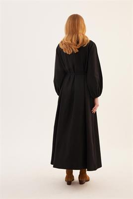 Soft Kanvas Elbise Siyah