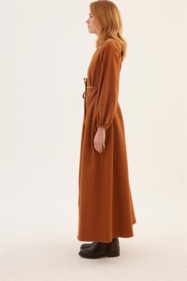 Soft Kanvas Elbise Kiremit