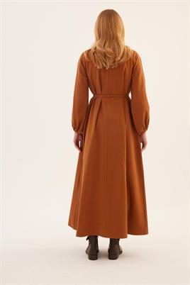 Soft Kanvas Elbise Kiremit