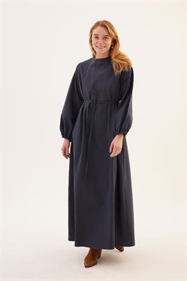 Soft Kanvas Elbise Lacivert