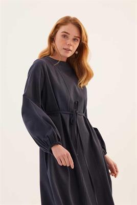 Soft Kanvas Elbise Lacivert