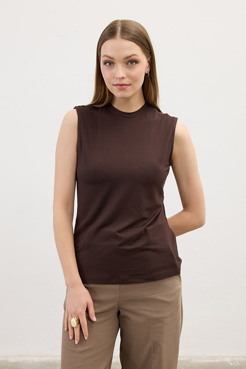 Soft Tuşe %100 Doğal İçerikli Kolsuz Body Acı kahve