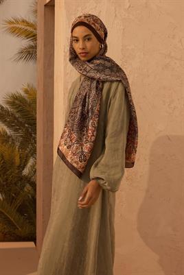 Soft Vual İpek Şal Acı kahve