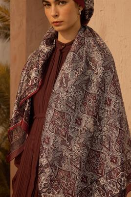 Soft Vual İpek Şal Kırmızı