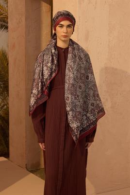 Soft Vual İpek Şal Kırmızı