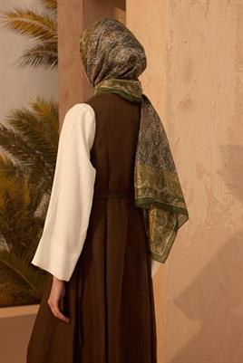 Soft Vual İpek Şal Yeşil