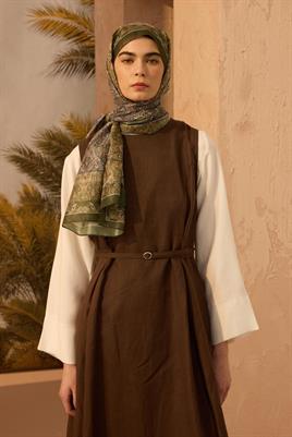 Soft Vual İpek Şal Yeşil